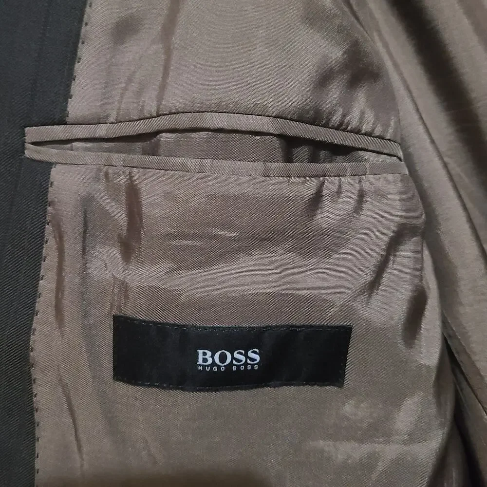 Hugo Boss Rossellini‎ Suit Jacket Blazer Mens 42 S Brown Wool